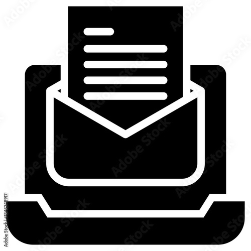 Email message icon for management productivity, business, website, application, printing, document, poster design, etc