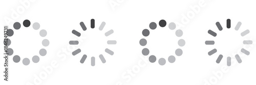 Loading symbol load bar icon set