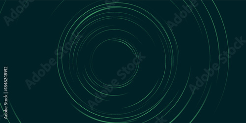 Blue abstract background with glowing circles. Swirl circular lines pattern. Geometric spiral. Twirl element. Modern graphic design. Futuristic technology concept.