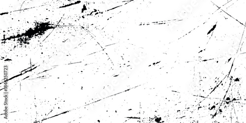 Abstract illustration vector brush grunge texture Dirty monochrome pattern on white background.