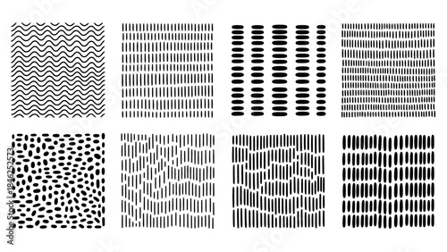 Collection of Abstract Hand-Drawn Patterns, Textures, and Backgrounds