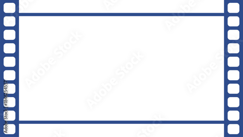 上下に連なっている映画のネガフィルムフレーム素材（アスペクト比16:9）