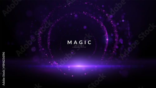 Rich, luxurious background of vibrant purple bokeh lights for mystery, royalty, and premium quality. Perfect for high-end product launches, beauty brand visuals, exclusive event invitations