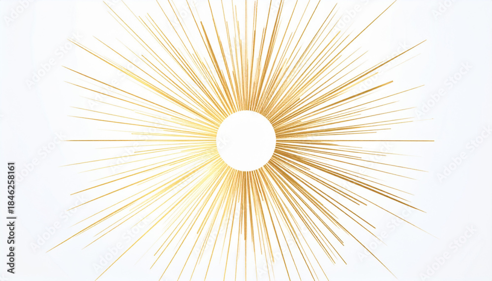 Fototapeta premium Radiant Golden Minimalist Circle