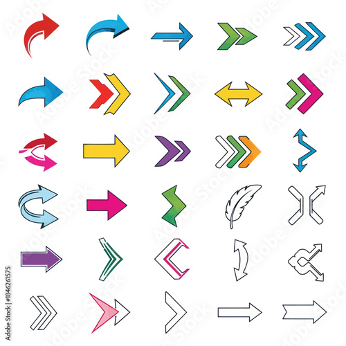 Collection of Colorful and Unique Arrow Designs.