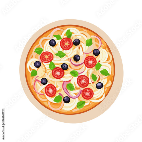 The Viral Pepperoni Pizza Pasta Salad with, Bocconcini Cheese, Cherry Tomatoes, Black Olives, Red Onion, Italian Parsley and Red Peppers