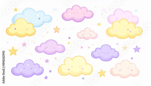 Dreamy Pastel Cloud Pajama Tag