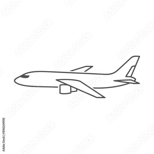 Airplane flying in the sky.