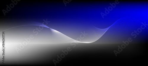 ibbed neon glass 3d background with vertical striped texture, bright red blue gradient. Luminous transparent surface with lighting effect.