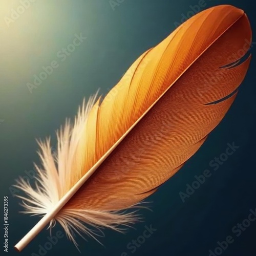 Close-up of a single feather, showcasing fine details and subtle colors, texture, detail, high resolution