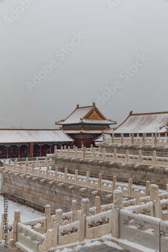 snow view of Forbidden City