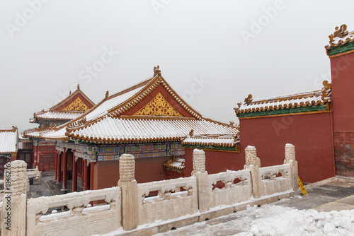 snow view of Forbidden City