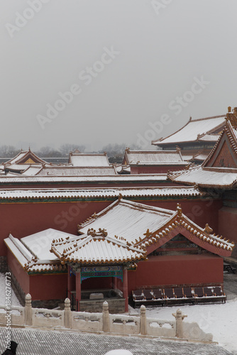 snow view of Forbidden City
