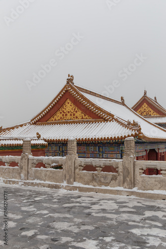 snow view of Forbidden City