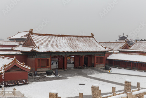 snow view of Forbidden City