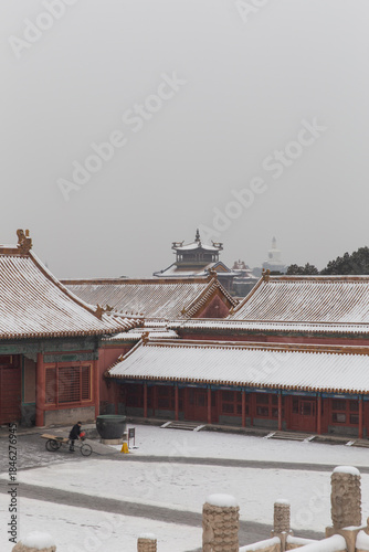 snow view of Forbidden City