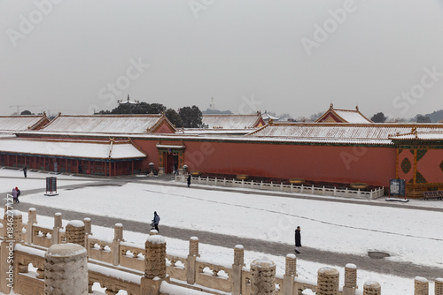 snow view of Forbidden City