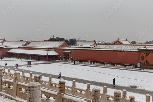 snow view of Forbidden City