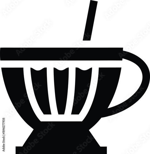 parade beverage teacup line art vector illustration on transparent background