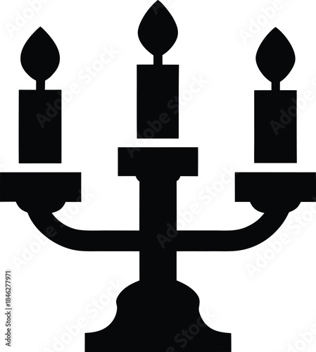 parade candle light line art vector illustration on transparent background