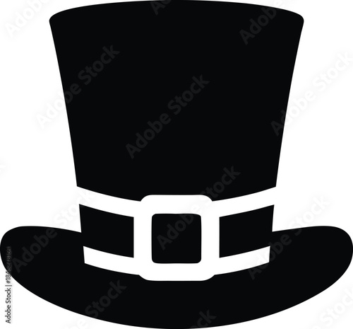parade costume top hat line art vector illustration on transparent background