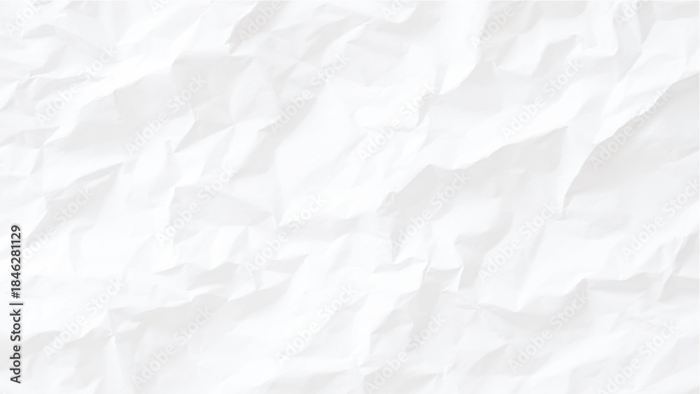 Obraz premium Crinkled white paper background Vector, illustration