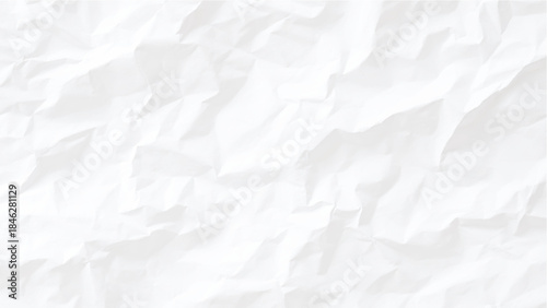 Crinkled white paper background Vector, illustration