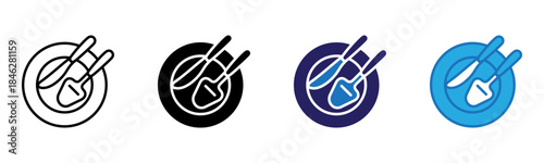 Slicer Icon Multi Style Vector Illustration