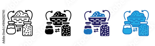 Seasoning Icon Multi Style Vector Illustration