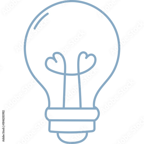 Cute Lamp Heart Illustration