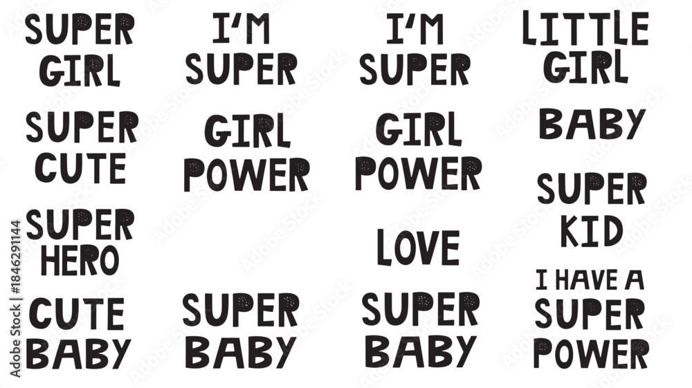 Obraz premium Bold typography with superhero phrases perfect for design projects on transparent background silhouette