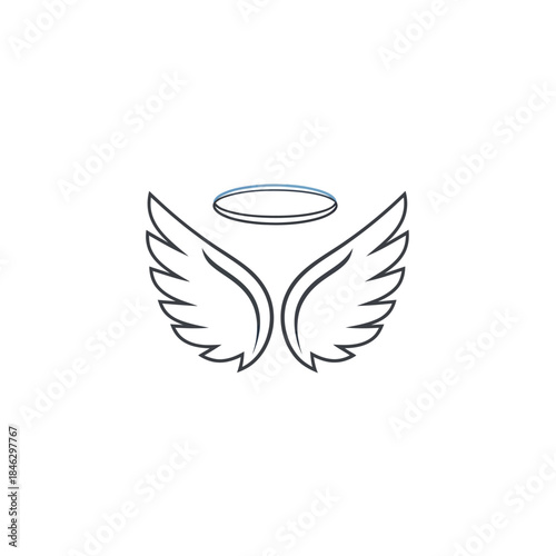 Angel Wings and Halo A Symbol of Divinity and Purity.
