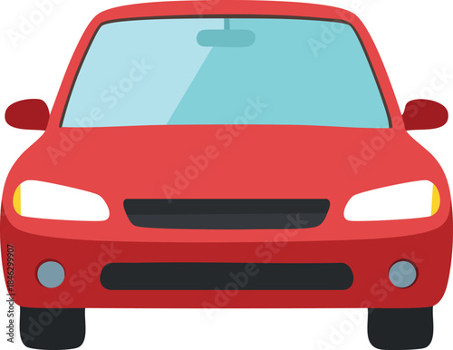 red car isolated on white