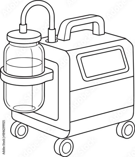 Surgical Suction Machine Illustration.eps