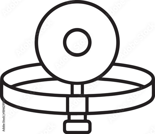 Line Art Doctor Head Mirror Illustration.eps