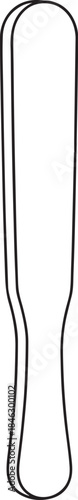 Line Art Medical Tongue Depressor Illustration.eps