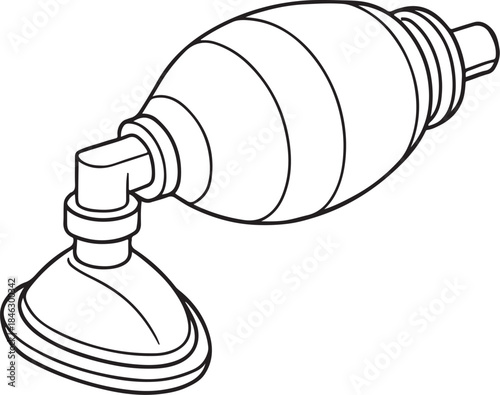 Bag Valve Mask (BVM Ambu Bag) Illustration.eps