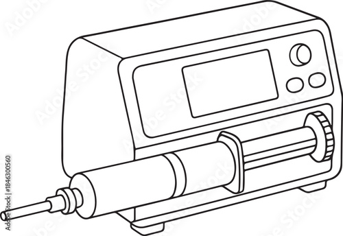 Emergency Syringe Pump Illustration.eps
