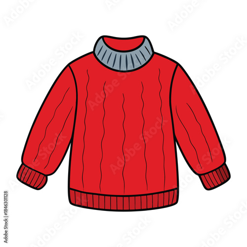 Cozy red knitted sweater with rich texture and warm stitches, perfect for chilly days, adding comfort, charm, and timeless style to any casual winter outfit.
