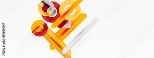 Abstract geometric shapes, orange, white. Minimalist composition, dynamic angles, modern design. Clean lines, bright colors, simple forms.