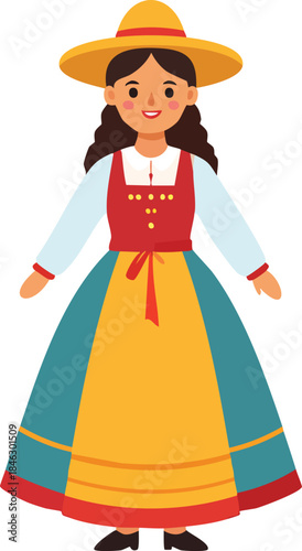 little girl in a red dress