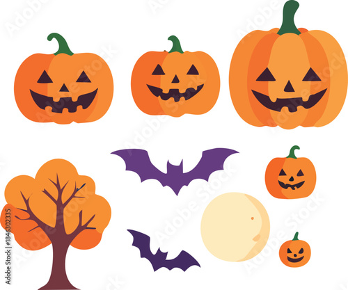 halloween pumpkin set