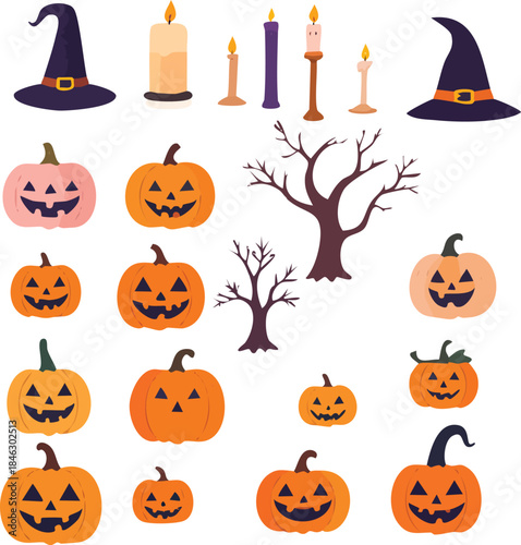 halloween pumpkin set