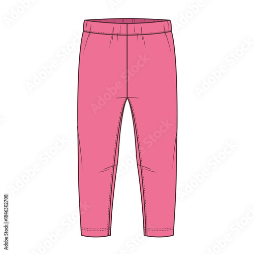 vector illustration of female pants design 