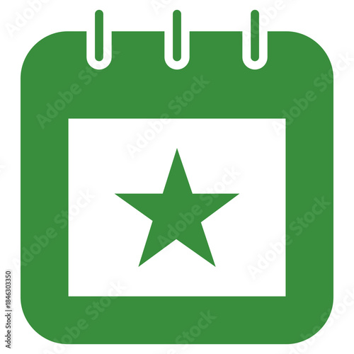 Flat Colored Event Icon for Scheduled Activities and Gatherings