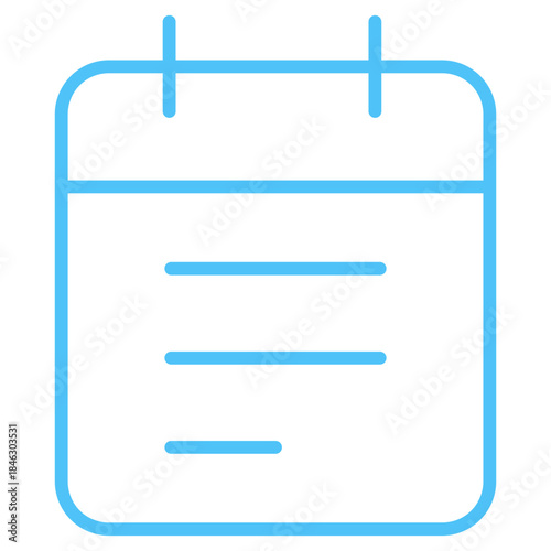 Flat Colored Schedule Icon for Time Planning and Appointment Management