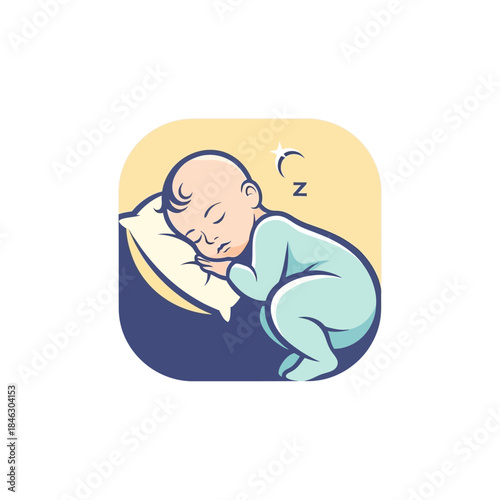 mother child sleeping vector illustration of a human brain 