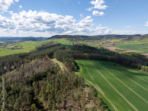 Landschaft bei Dienstädt in Thüringen Saale-Holzland-Kreis