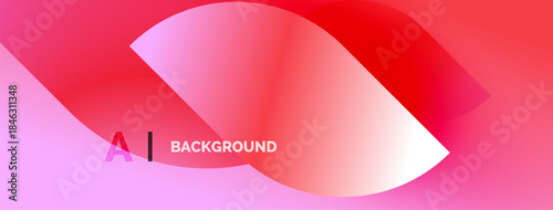 Abstract pink, red gradient design. Text reads AI BACKGROUND. Minimalist composition, vibrant colors, modern aesthetic. Simple, clean presentation.