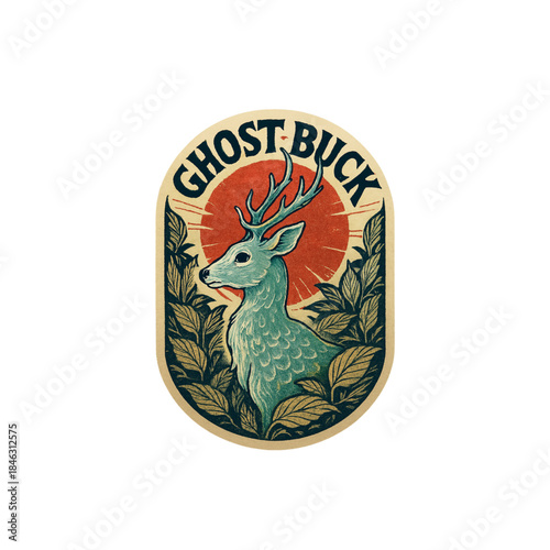 Gold vector deer icon symbol design